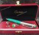 Cartier Roadster Silver Green Ballpoint Pen & Cufflinks Set (2)_th.jpg